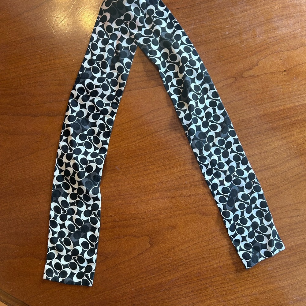 Coach Signature Silk Skinny  Scarf - Picture 3 of 4